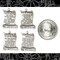 Antiqued Silver Plated Brass United States Patriotic Charms - Set of Four - S-C17